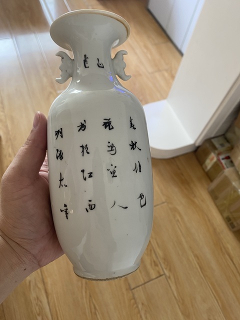 古玩陶瓷民國粉彩花鳥瓶真品鑒賞圖