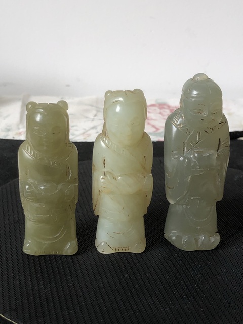 古玩玉器玉招財童子(一組)真品鑒賞圖
