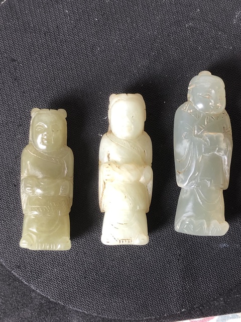 古玩玉器玉招財童子(一組)真品鑒賞圖