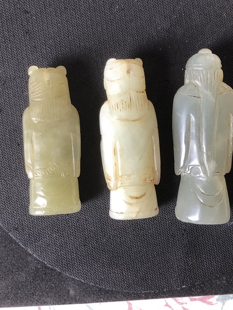 古玩玉器玉招財童子(一組)真品鑒賞圖