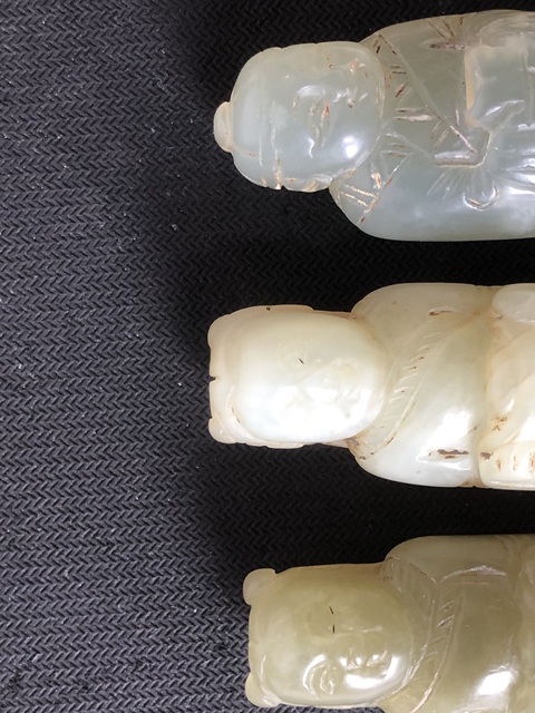 古玩玉器玉招財童子(一組)真品鑒賞圖