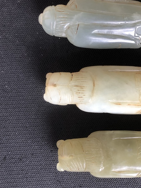 古玩玉器玉招財童子(一組)真品鑒賞圖