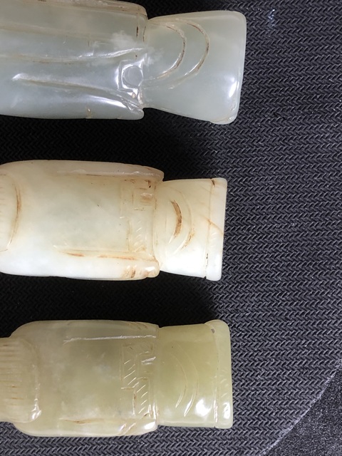 古玩玉器玉招財童子(一組)真品鑒賞圖