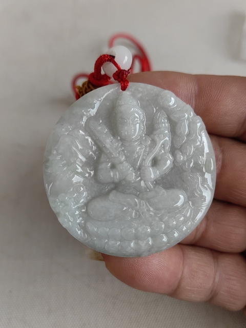 古玩玉器翡翠雕“虛空藏菩薩”掛牌拍賣，當前價格450元