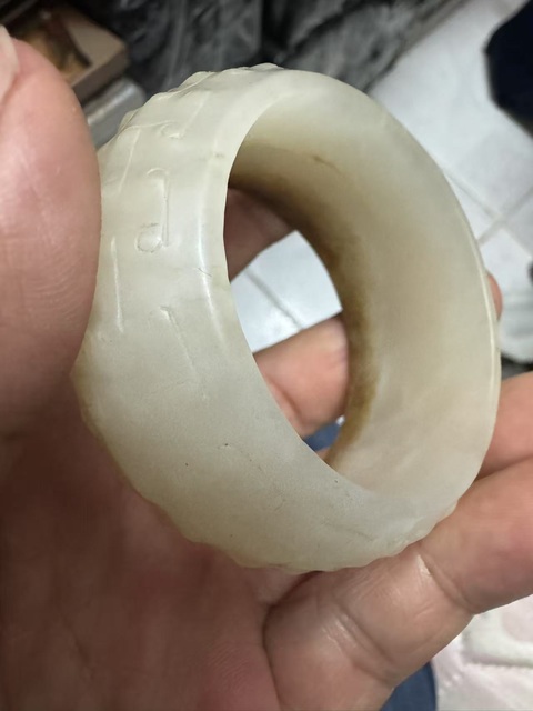 古玩玉器做舊仿古“玉鐲”真品鑒賞圖