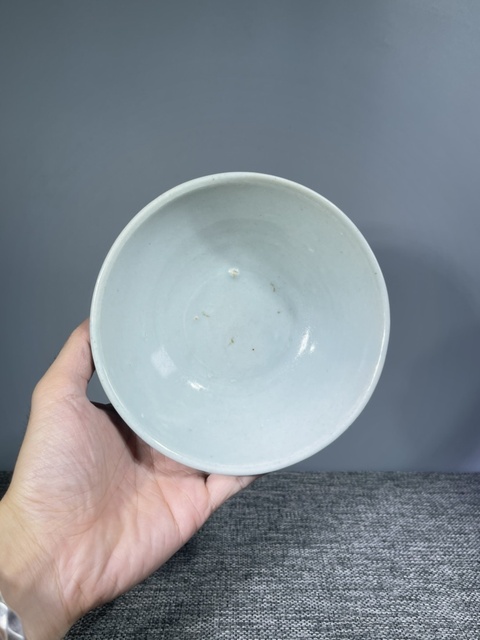 古玩陶瓷清中晚.青花花卉紋喜字碗拍賣，當前價格135元