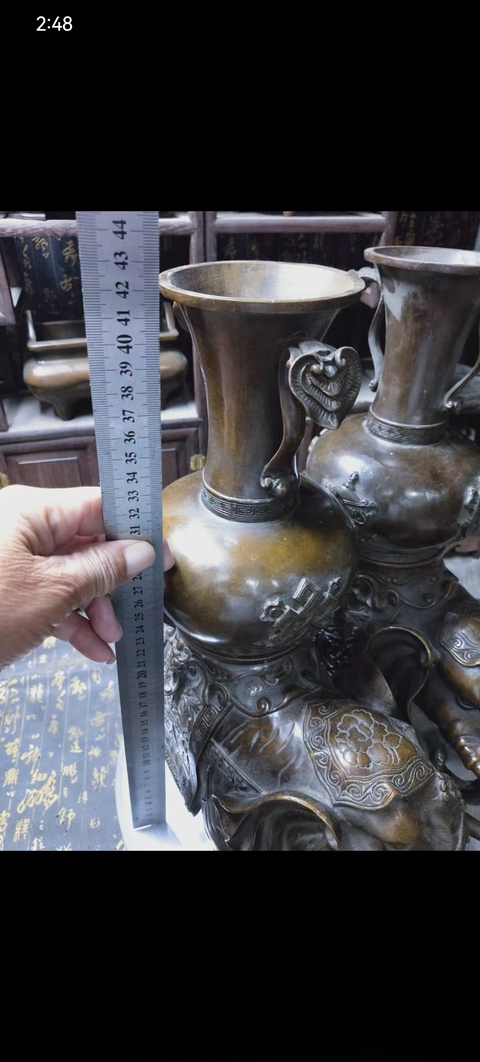 古玩銅器銅象真品鑒賞圖