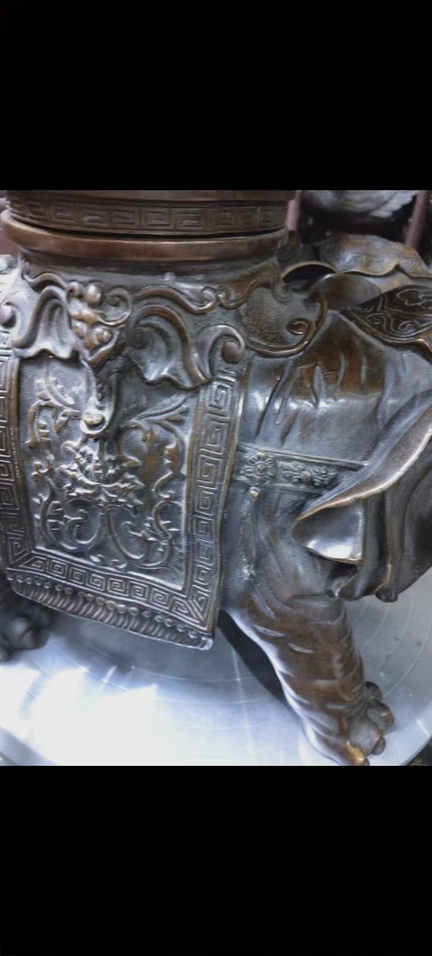 古玩銅器銅象真品鑒賞圖