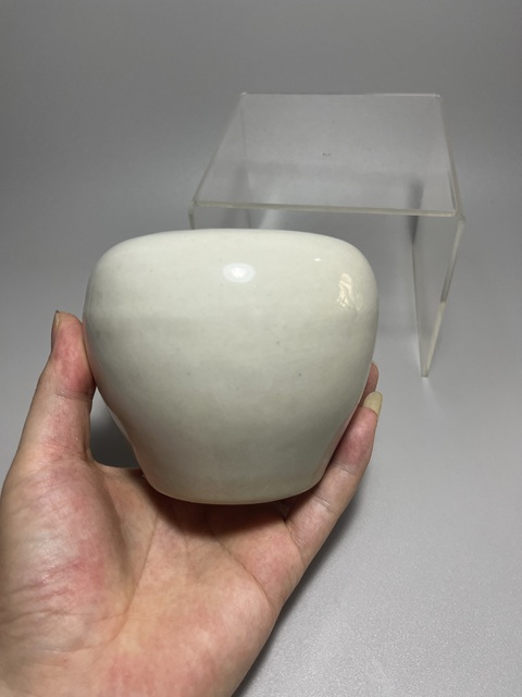 古玩陶瓷白釉水盂真品鑒賞圖