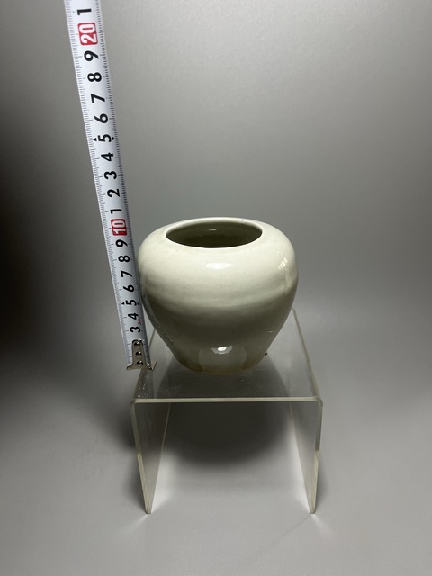 古玩陶瓷白釉水盂真品鑒賞圖