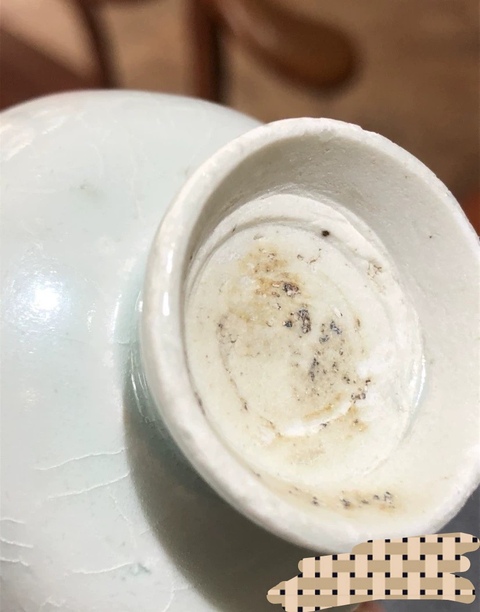 古玩陶瓷湖田窯青白釉花口杯真品鑒賞圖