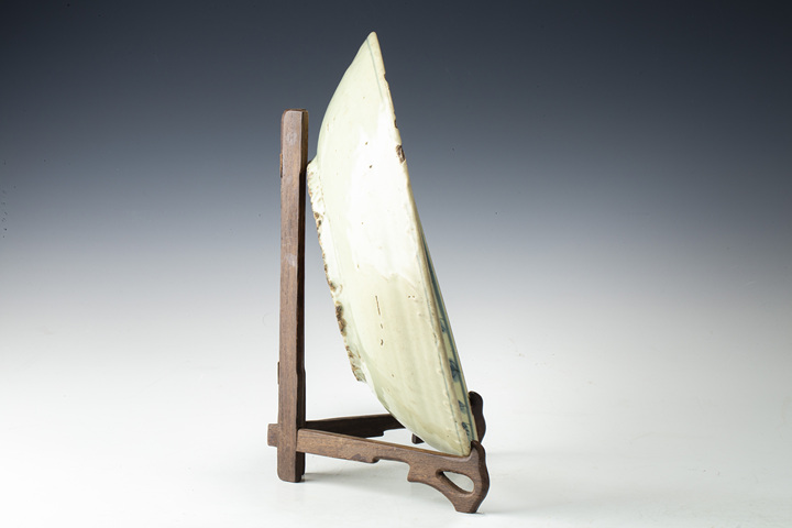古玩陶瓷明晚·青花鳳凰牡丹紋大盤真品鑒賞圖