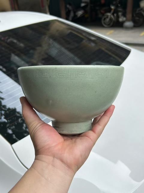 古玩陶瓷龍拳模印八仙紋大碗真品鑒賞圖