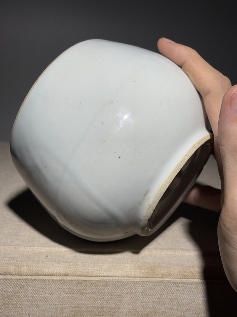 古玩陶瓷白釉缽式爐真品鑒賞圖
