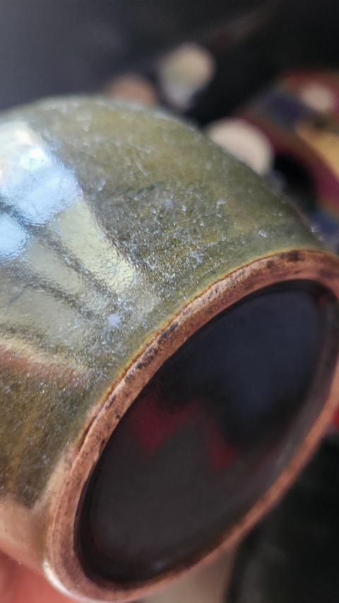古玩陶瓷晚清茶葉末釉罐真品鑒賞圖