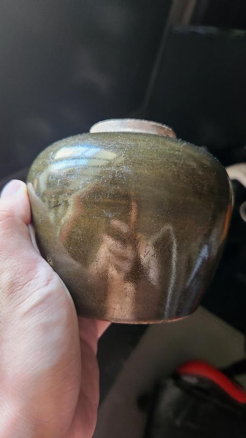 古玩陶瓷晚清茶葉末釉罐真品鑒賞圖