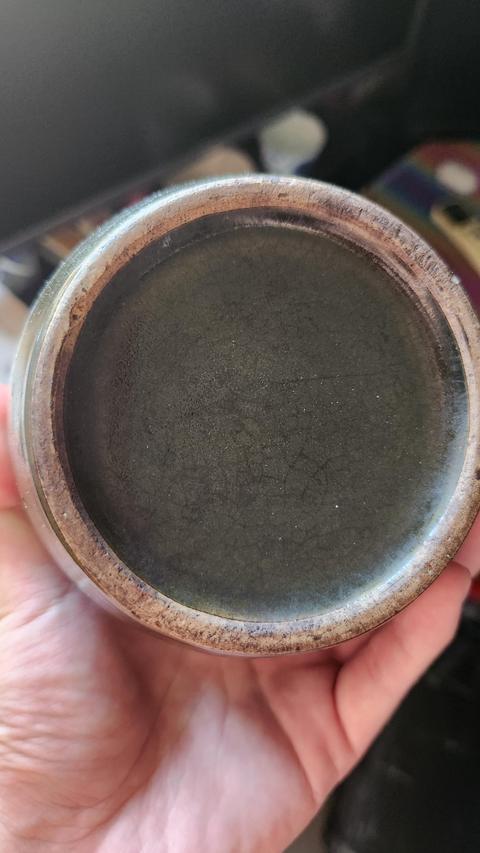 古玩陶瓷晚清茶葉末釉罐真品鑒賞圖