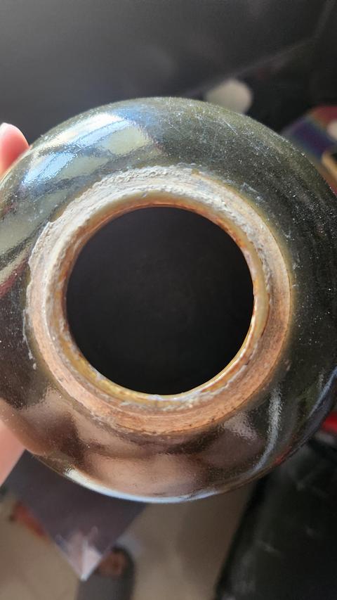 古玩陶瓷晚清茶葉末釉罐真品鑒賞圖