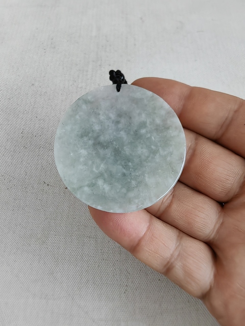古玩玉器翡翠雕“文殊菩薩”牌真品鑒賞圖