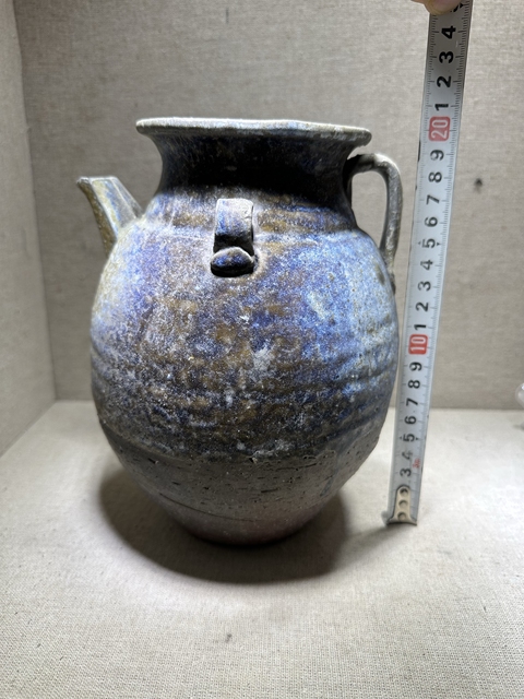 古玩陶瓷宣州窯窯變釉執壺真品鑒賞圖