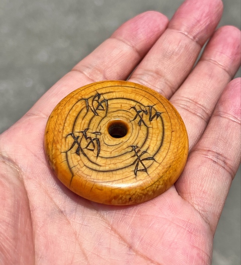 古玩雜項象牙平安扣真品鑒賞圖