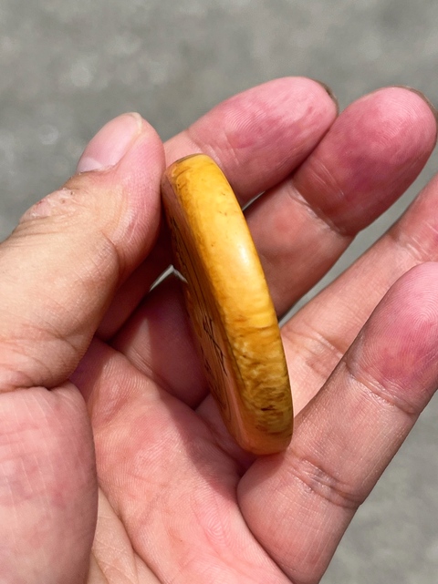 古玩雜項象牙平安扣真品鑒賞圖