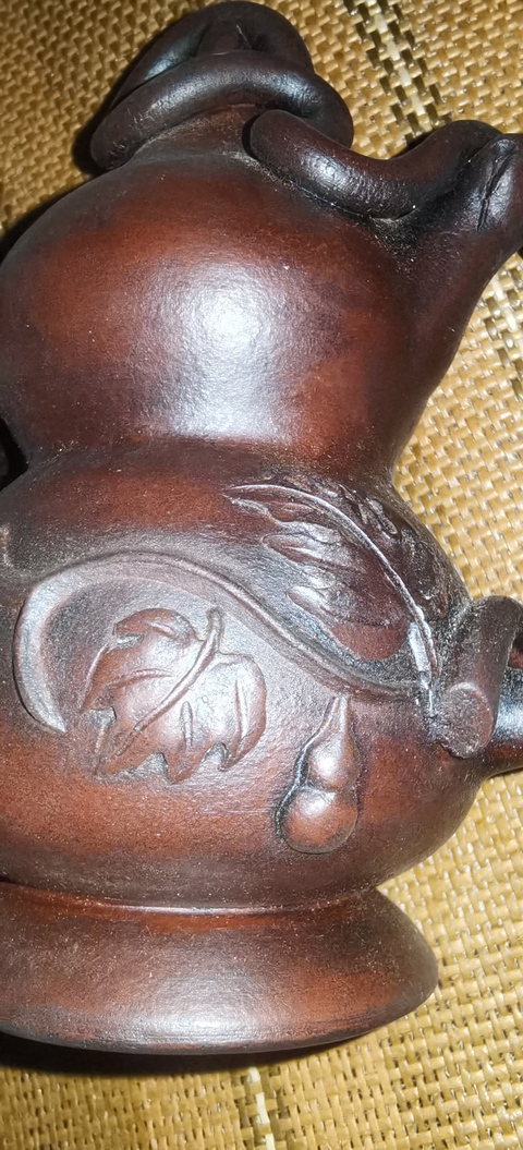 古玩陶瓷葫蘆型倒流壺真品鑒賞圖