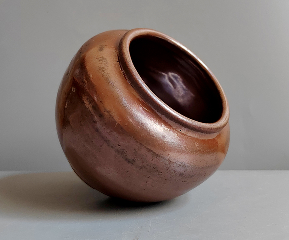 古玩陶瓷紫金釉茶入真品鑒賞圖