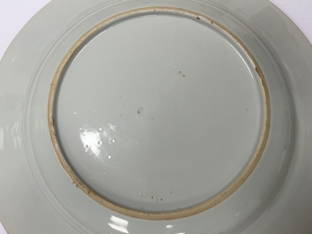 古玩陶瓷富貴大吉圖粉彩盤真品鑒賞圖