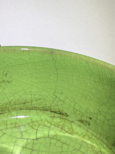 古玩陶瓷綠哥釉水洗拍賣(mài)，當(dāng)前價(jià)格2000元