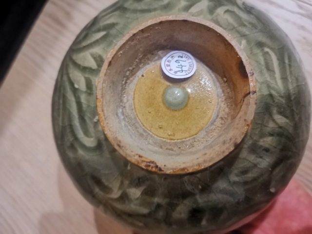 古玩陶瓷宋代耀州窯刻花缽真品鑒賞圖