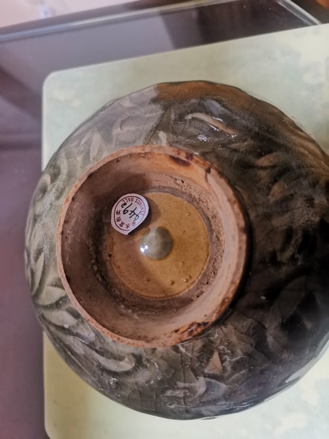 古玩陶瓷宋代耀州窯刻花缽真品鑒賞圖