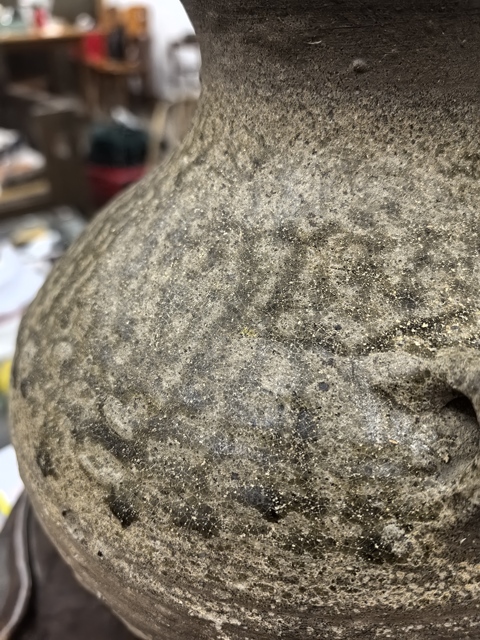 古玩陶瓷青釉雙耳壺真品鑒賞圖