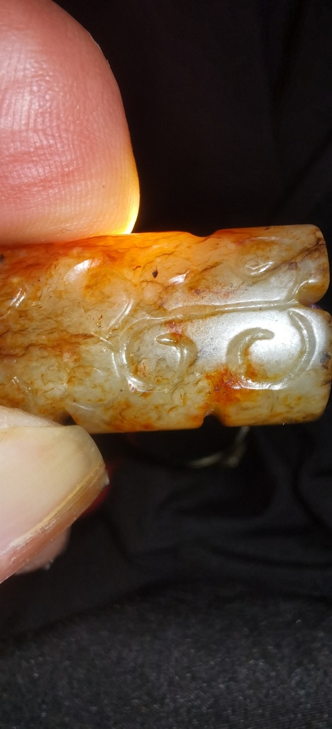 古玩玉器仿古做舊玉勒子真品鑒賞圖