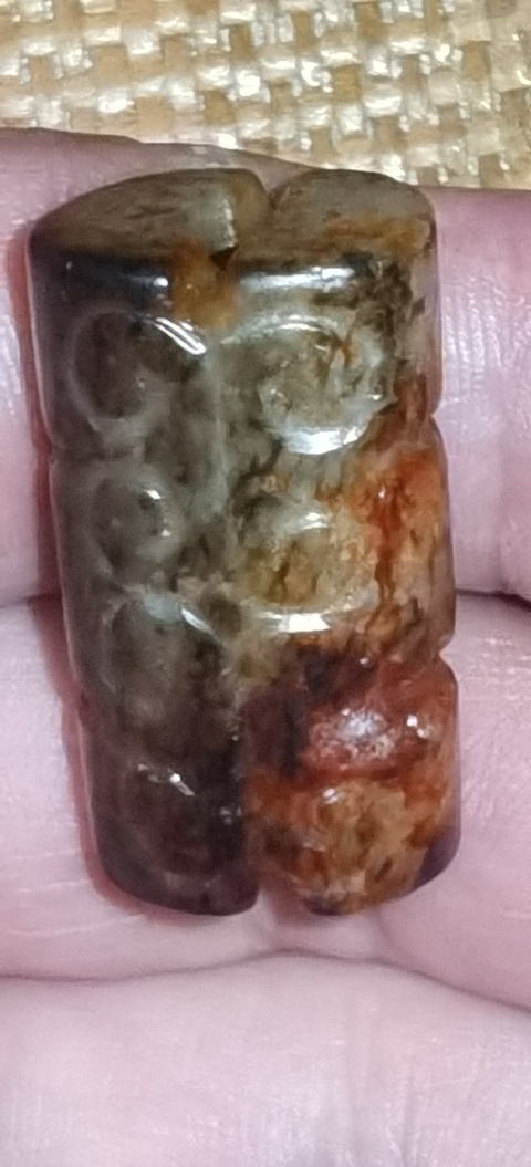 古玩玉器仿古做舊玉勒子真品鑒賞圖