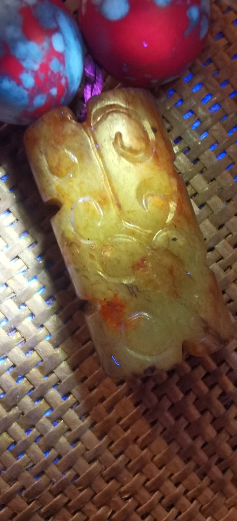 古玩玉器仿古做舊玉勒子真品鑒賞圖