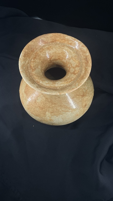 古玩陶瓷晉代洪州窯青釉盤(pán)口壺真品鑒賞圖