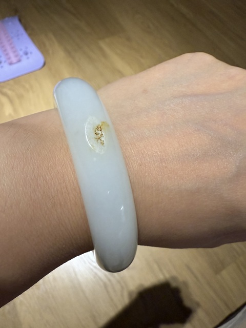 古玩玉器天然和田玉手鐲真品鑒賞圖
