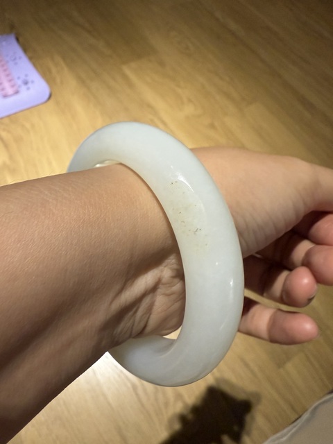 古玩玉器天然和田玉手鐲真品鑒賞圖