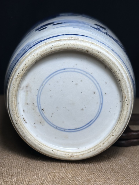 古玩陶瓷清康熙 青花人物紋瓶真品鑒賞圖