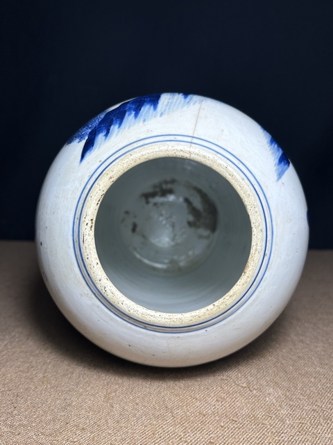 古玩陶瓷清康熙 青花人物紋瓶真品鑒賞圖