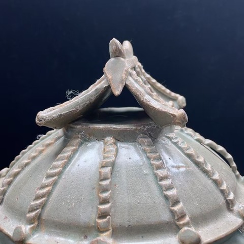 古玩陶瓷青釉谷倉罐真品鑒賞圖