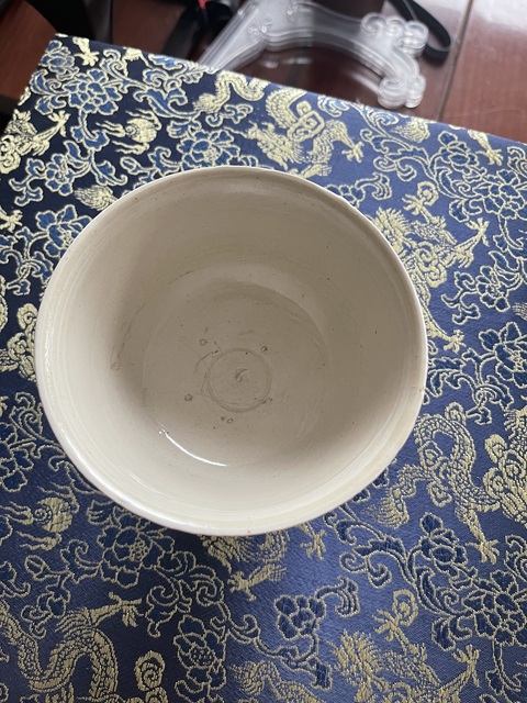 古玩陶瓷霍州窯白釉高足杯真品鑒賞圖