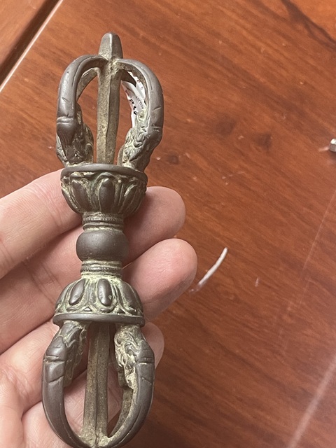 古玩銅器金剛杵真品鑒賞圖