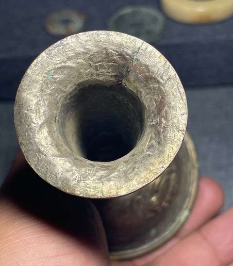 古玩銅器銅杯真品鑒賞圖