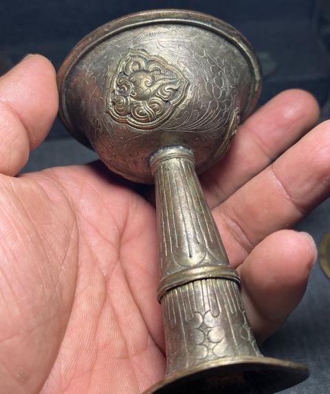 古玩銅器銅杯真品鑒賞圖
