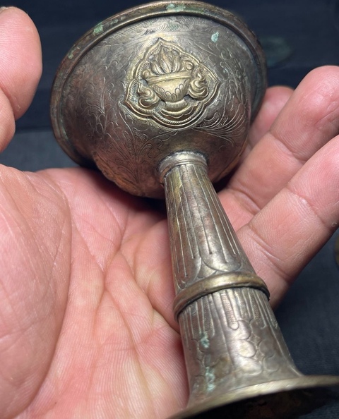 古玩銅器銅杯真品鑒賞圖