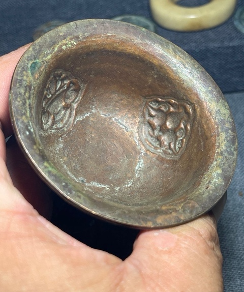 古玩銅器銅杯真品鑒賞圖