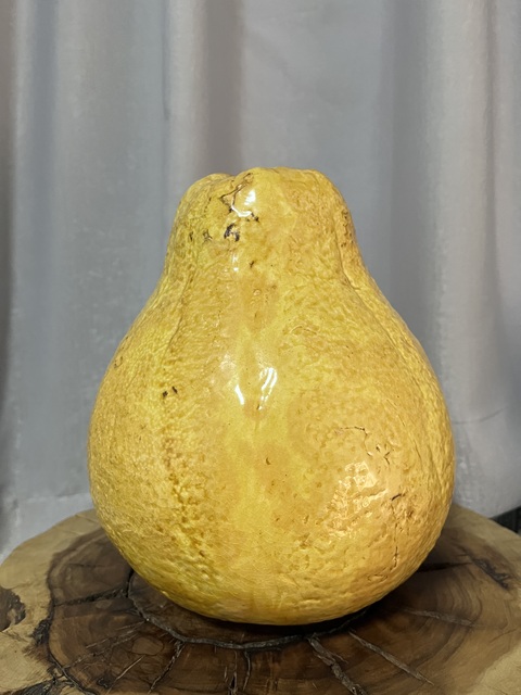 古玩陶瓷黃釉柚子擺件拍賣，當前價格888元