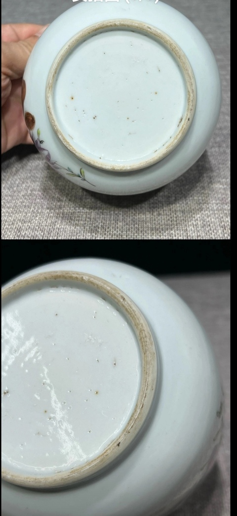 古玩陶瓷花卉紋蓋缸真品鑒賞圖